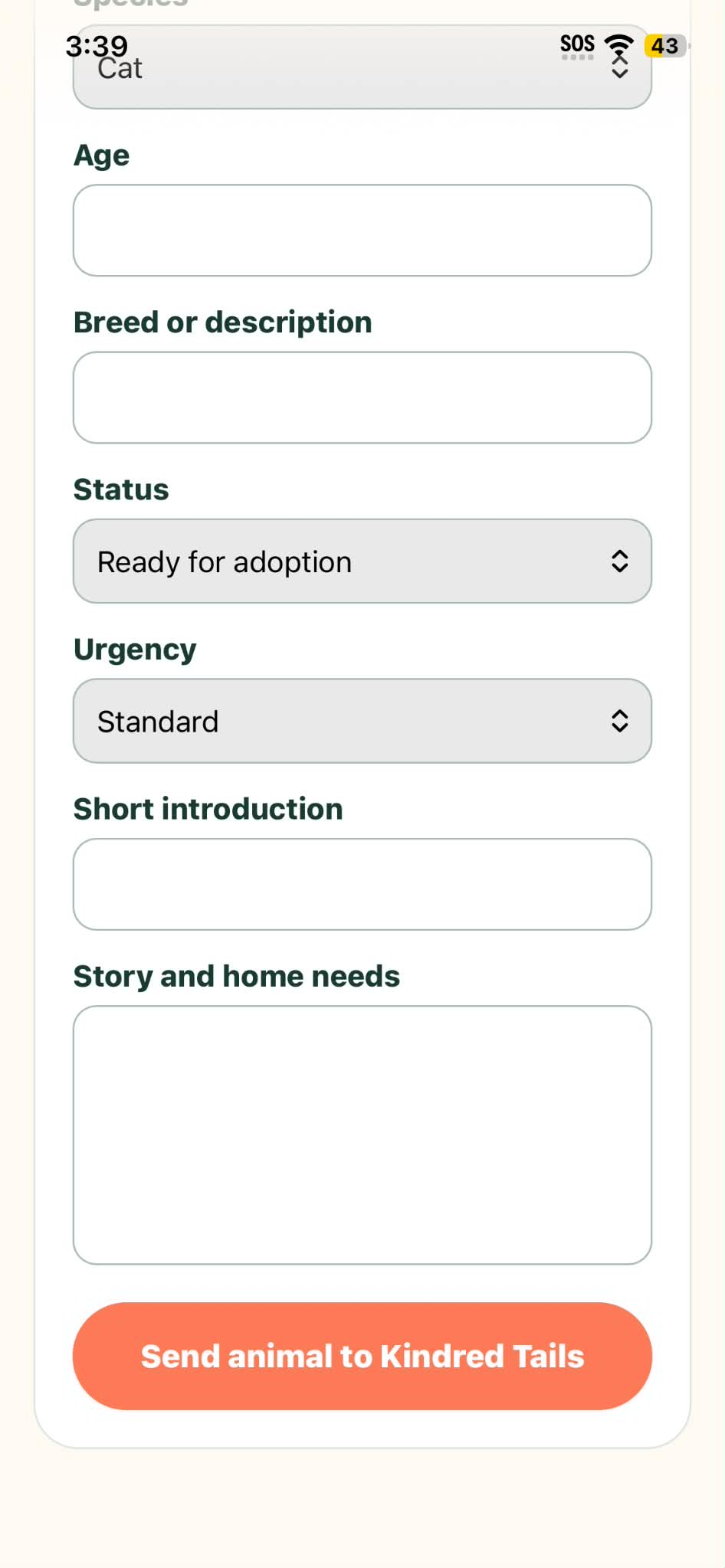 Kindred Tails Team app publishing controls
