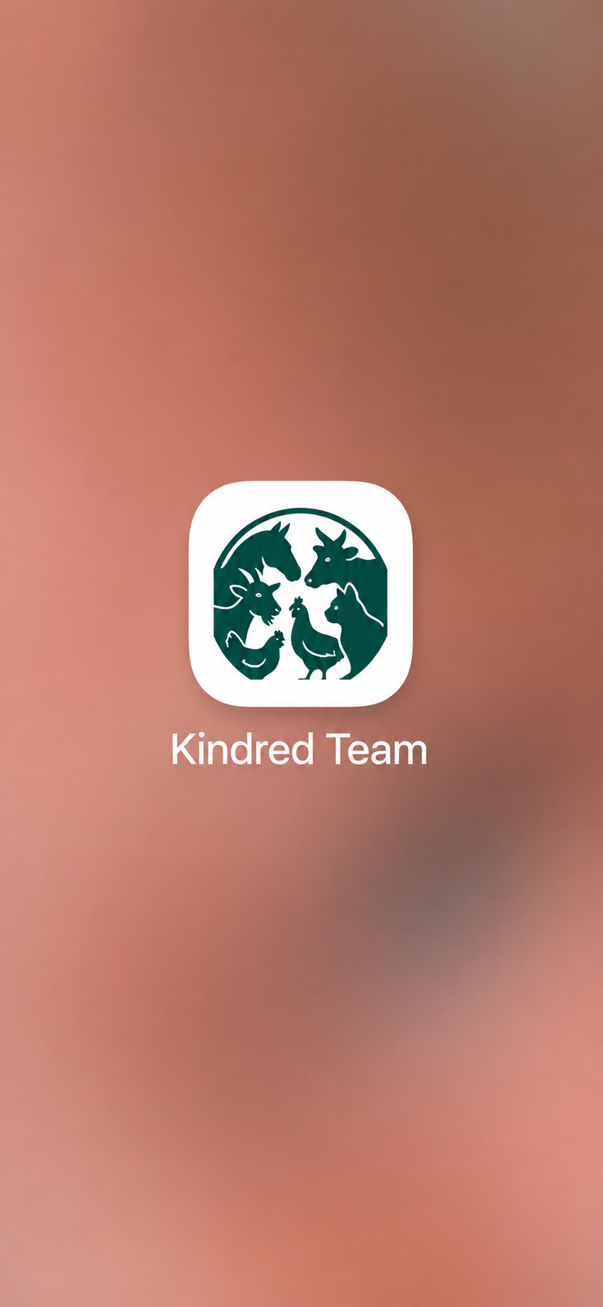 Kindred Tails Team app installed on a phone